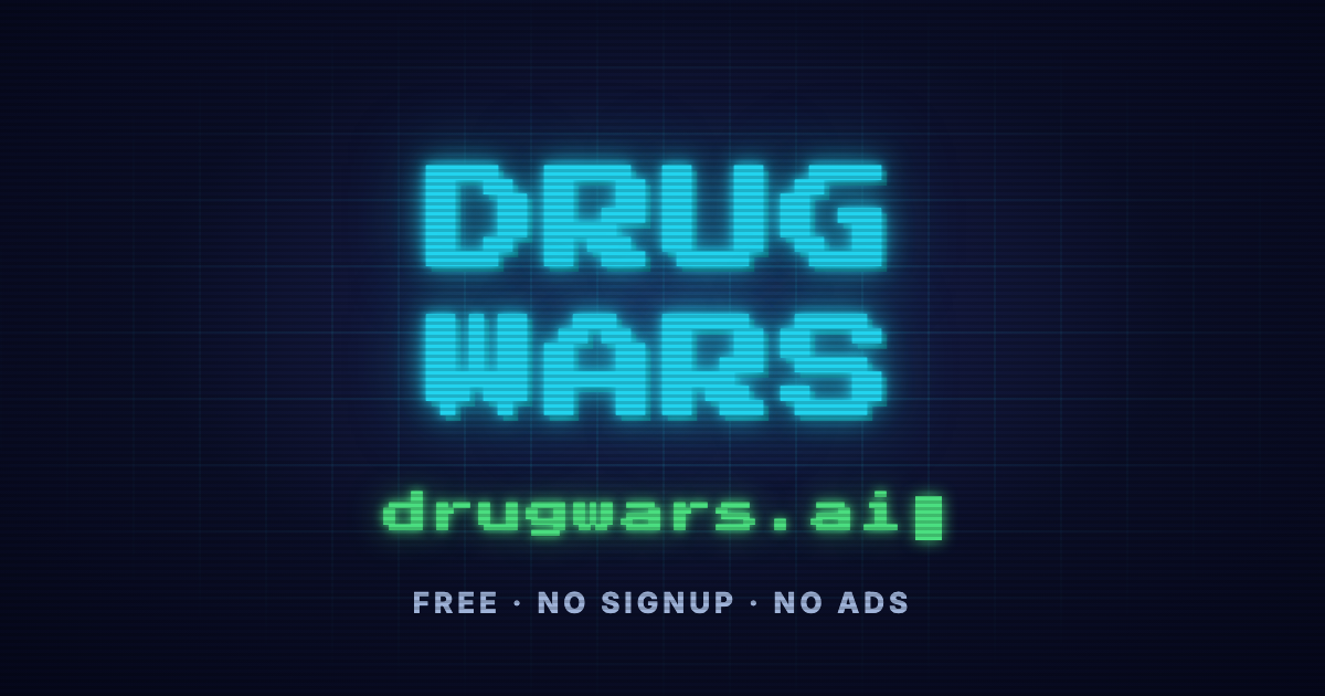 Drug Wars, the TI-83 calculator game. I rebuilt it so you can play it on your phone. Free, no signup